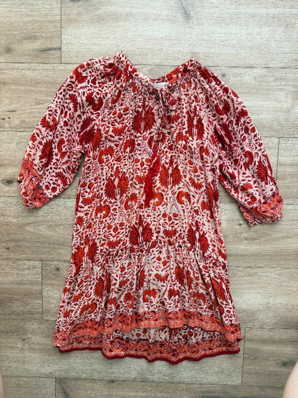 Red Patterned Dress